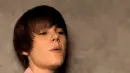 Justin Bieber licking his lips