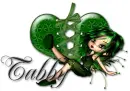 Green heart-Tabby