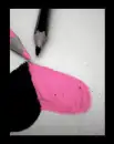 black and pink heart