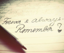 forever and always, remember?