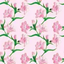 seamless glitter pink flowers spring background