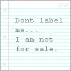 Don't Label Me