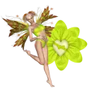 Woman stands on flower