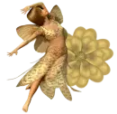 Woman stands on Flower