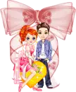 Doll Couple on Bow