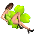 Woman sitting on flowers