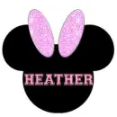 Mickey Head With The Name Heather