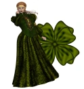 Woman stands on flowers