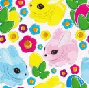 cute easter bunny flower spring glitter background