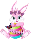 cute pink easter bunny egg Pami