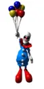 clown and balloons