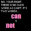can not