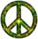 lemon-lime peace sign