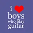 I Love boys with play guitar