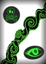 Neon Green and Black Background
