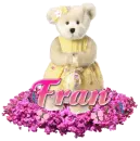 cute spring easter flowers bear fran