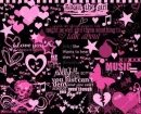 pink text