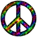 rainbow peace sign