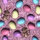 seamless glitter EASTER EGG spring background