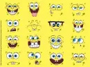 the faces of spongebob