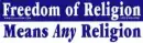 Freedom of Religion