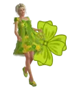 Woman stands on flowers