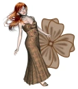 Woman stands on flowers
