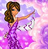 girl with a purple world