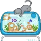 kitty with a fish bowl