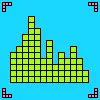 bright coloured equaliser graphic