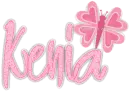 kenia with pink butterfly