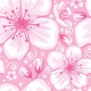 seamless glitter pink flowers spring background