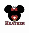 Mickey Head With The Name Heather