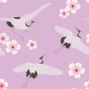 seamless glitter birds spring background