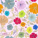 seamless glitter flowers spring background