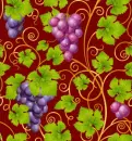 seamless glitter Grapes leaves spring background