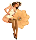 Woman sitting on flowers