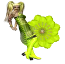 Woman stands on flowers