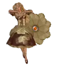 Woman stands on flowers