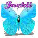 Blue butterflies with stars