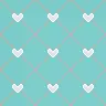 cute white hearts with skyblue background