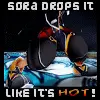 Kingdom Hearts-Sora drops it like he's hot!!