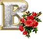 LETTER B WITH ROSES