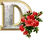 LETTER D WITH ROSES