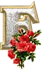 LETTER F WITH ROSES