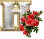 LETTER H WITH ROSES