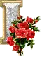 LETTER I WITH ROSES