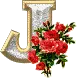 LETTER J WITH ROSES