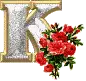 LETTER K WITH ROSES