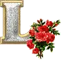 LETTER L WITH ROSES